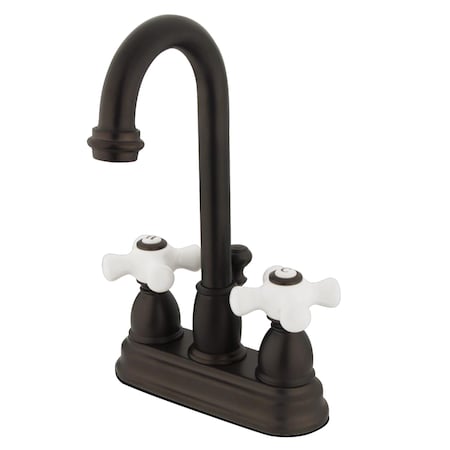 Kingston Brass 4" Centerset Bathroom Faucet, Oil Rubbed Bronze KB3615PX